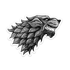 Stark direwolf - Nerd Stickers