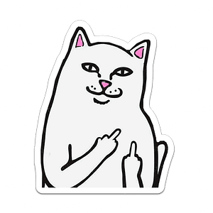 Fuck cat - Nerd Stickers